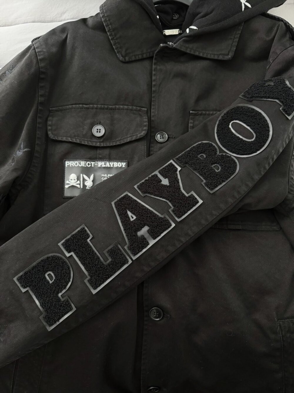 NWT - Philipp Plein x Playboy Bunny Hooded Jacket - Black🐰